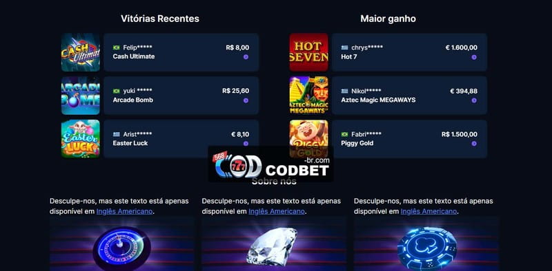 Bônus e promoções do cassino online Codbet 568